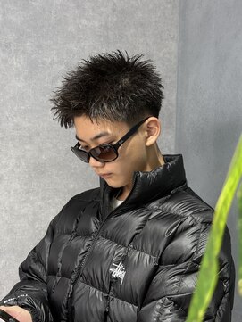 テーパーフェードスパイキーアクティブショート