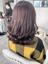 ベルヘアーデザイン 堺東(Belle hair Design)&nbsp;ピンクパープルイルミナカラーレイヤーカット20代30代40代堺東