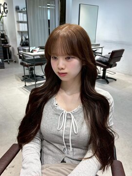 ザシェノンウメダ(THA CHAINON UMEDA) イメチェン/ピンクベージュ/アンブレラカラー/前髪/心斎橋