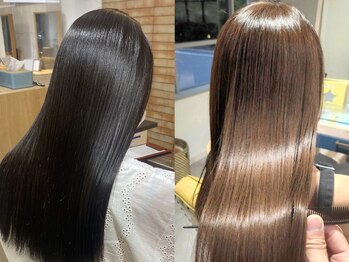 ネオリーブ ジューク 日吉店(Neolive JuQ)の写真/厳選トリートメントでうるツヤ髪！髪質改善ストレートが広がりを抑え、理想の収まりを実現♪