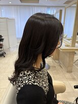 アッシュ 千歳烏山店(Ash)&nbsp;黒髪韓国レイヤーロングレイヤー顔回りレイヤーハッシュカット