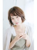 ゆる毛先のバルーンボブ