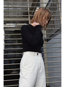 ミエル ヘア 新宿(miel hair) 切りっぱなしボブ×シースルーバング