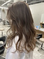 アヴァンス 京橋店(AVANCE)&nbsp;ブリーチ一回でオレンジみを抑えたミルクティーベージュ@京橋