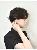 マッシュショートパーマハンサムショート