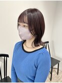 ミディアム×ピンクブラウン