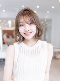 20代30代大人かわいいグレージュ/くびれ小顔ボブ