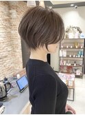 ショートボブ髪型30代40代50代前髪あり前髪なし面長丸顔【荒牧】
