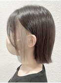 イヤリングカラー/小顔/ネビージュ/ボブルフ/ブリーチ/町田/黒髪
