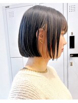 セイドット リー(Say. Ree)&nbsp;Say.内巻きボブぱっつんボブインナーカラーミニボブオレンジ原宿