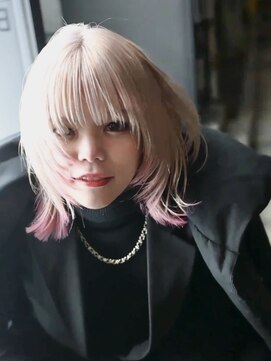 エアー 銀座(air) ペールピンク/ダブルカラー/ブリーチ/ハイトーン