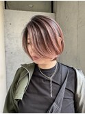 バレイヤージュ/ハイライト/レイヤーカット/ショートボブ