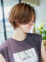 シオン(shion)&nbsp;ショートおくれ毛前髪カットグレージュ_F20879