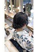 【お祭り】シニヨンアレンジ