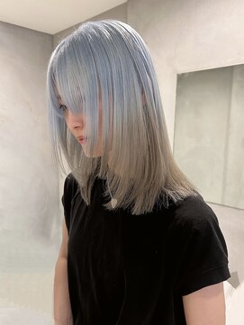 ペレ アネックス 大阪梅田茶屋町店(PELE ANNEX) ホワイトグレージュ/デジタルパーマ/フェザー/梅田