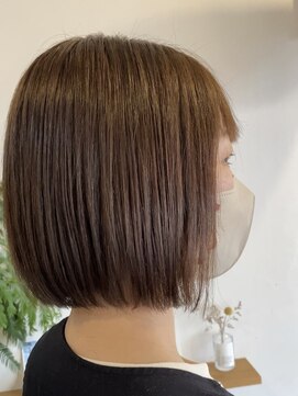 アオゾラヘアー フジサキグウ(AOZORA HAIR FUJISAKIGU) 髪質改善ストレート ナチュラルボブ 20代30代女性オススメ