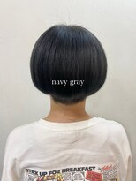 ソイクフ 四条大宮店(SOY-KUFU)&nbsp;20代30代40代◎大人ミディネイビーニュアンスカラー