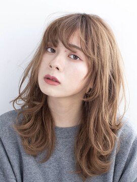 ダリア(Dahlia) 透け感ベージュ×顔まわりレイヤー