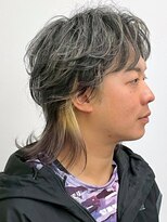 ラギッド 大野城店(RUGGED)&nbsp;ミディアムウルフ ハイライト グレーアッシュ ブリーチ