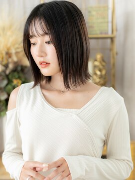 カバーヘア ブリス 志木南口駅前店(COVER HAIR bliss) ダークアッシュ切りっぱなしシャギーカットh4志木20代30代40代