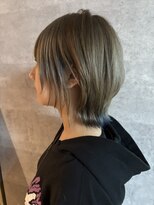 ヘアサロンラルガ 下曽根店(Hair salon Raruga) レイヤーボブ/エンドカラー/裾カラー/ブルー/くびれミディアム