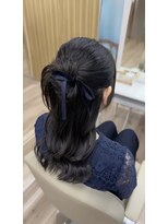 サヌール 東京京橋&nbsp;ハーフアップカチモリ・巻き髪スタイル
