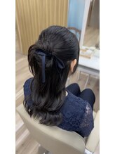 ヘアメイクサロン サヌール東京京橋 ヘアセット/着付け専門店&nbsp;ハーフアップカチモリ・巻き髪スタイル