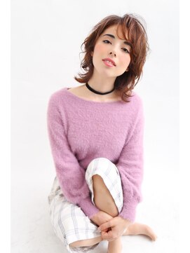 イソラブル(ISOLA-blu) 【ゆるふわ大人可愛い】ラベンダーベージュ×マッシュウルフ