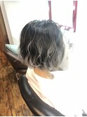 ホワイトグラデーションボブ