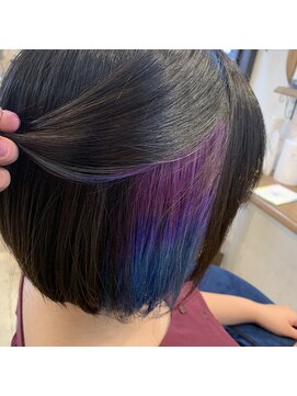 リッカヘアー(Ricca hair) シークレットボブインナー×バタフライピーカラーグラデーション
