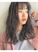 くびれヘア顔周り韓国レイヤーカット黒髪ショートミディアム/柏