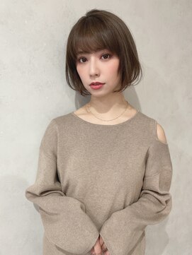 フレーム ヘア ルーム 天王寺駅前店(FRAME hair room) 【FRAME天王寺駅前/全席個室サロン】ワイドバング/ひし形ボブ