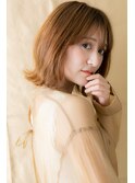 大人可愛いオレンジポップくびれボブウルフT2川口10代20代30代
