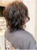 福山市パーマ人気Caaryキャアリー仕上げ簡単楽しめるウェーブ
