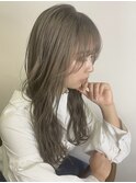 ミントベージュハイライトカラーグレージュカラー