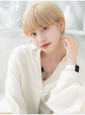 外国人風ハイトーンカラーショートマッシュTb7越谷10代20代30代
