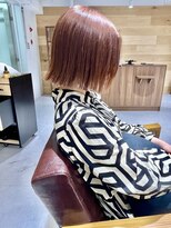 アーティクル(Article)&nbsp;【Article二子玉川】ピンクバイオレット切りっぱなしボブ