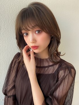 アフロート ディル(AFLOAT D'L) 大人かわいい 2wayバング  グレージュ くびれヘア 髪質改善