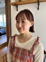 切りっぱなしボブ/顔周りレイヤー/前髪/原宿神宮前