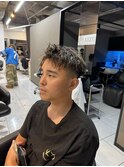 ツイストスパイラルパーマ ツイストパーマ 短髪パーマ 眉毛