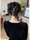 ツインだんごヘアアレンジ/ミディアム