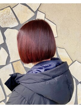 フェリーク ウジヤマダ(feerique UJIYAMADA) 春にぴったりのピンクカラーのボブスタイル［ショートカット］