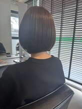 ワンレングスボブ♪【横浜元町美容室美容院/髪質改善白髪染め白髪ぼかし/ショートリタッチヘッドスパ】