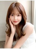 イメチェンロングレイヤー顔周りレイヤー後れ毛小顔カット美髪