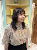 大きめカールのレイヤーパーマ