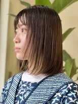 ハヤシ(HAYASHI) 艶髪小顔似合わせカット顔まわりレイヤーボブエモージュミディ