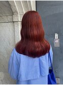 ブリーチなしダブルカラー/透明感/ダークレッド