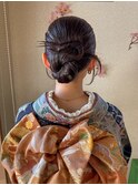 シニヨンアレンジ　振袖着付け　10代/20代