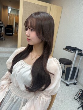 天神美容室 【本松美咲】透明感ブラウン