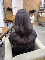 リングバイモアムー(Ring by Moremuu) ブリーチカラー艶カラーブリーチなしwカラーレイヤーカット